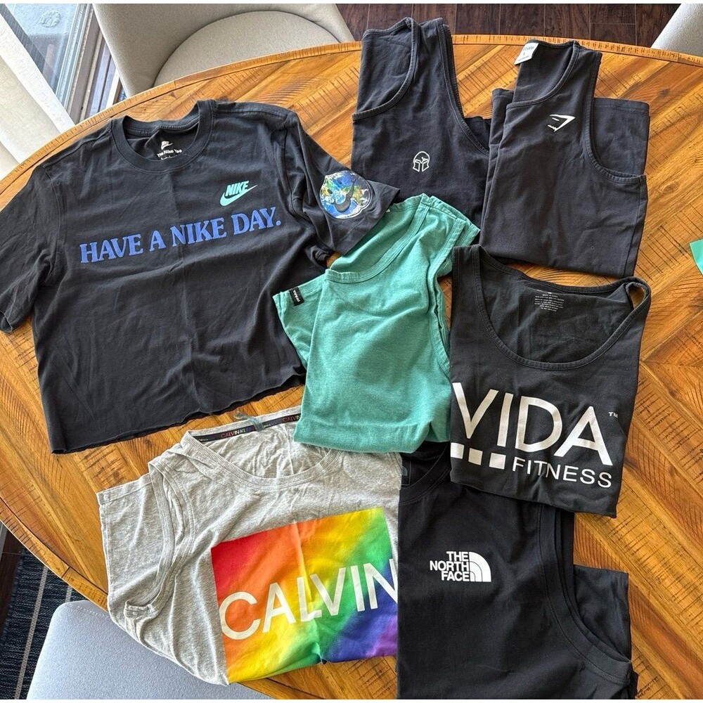 Tank Top Bundle - Gym Shark, North Face, Prana, Nike , Calvin Klein,